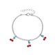 thumbnail image 1 of Rhinestone Anklet Pulseras Tenis Cadena Cereza Pulsera Cristal Anklet Pie Cadena Pulsera Cristal Brazalete Rhinestone Boda Nupcial para Mujeres Joyería del Cuerpo, 1 of 2