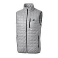 thumbnail image 2 of Men's Cutter & Buck Gray Carolina Panthers Big & Tall Rainier PrimaLoft- Eco Insulated Full-Zip Puffer Vest, 2 of 3