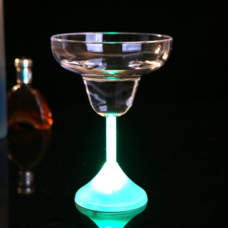 Wholesale Light Up LED Flashing Martini Glasses Bulk Cocktail Glass 8OZ 48PC
