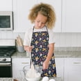 thumbnail image 4 of Navy Mexican Skull Pattern Kids Aprons for Girls and Boys,Adjustable Neck Strap Toddler Aprons for Kids Cooking Baking, 4 of 6