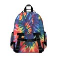 thumbnail image 3 of Colorful Tie Dye Pattern Backpack for School,Cute School Bag,Schoolbag with Adjustable Shoulder Straps & Padded Back,15.25"x11.5"x5.25", 3 of 5