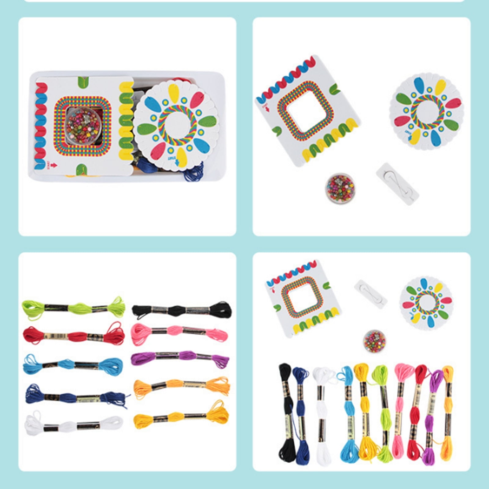 Holloyiver Friendship Bracelet Making Kit, Arts and Crafts for Kids Ages  8-12, Kids Jewelry Making Kit with 10 Pre-Cut Threads,Christmas Birthday