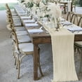 thumbnail image 5 of Fangsheng 13 Ft Tan Beige Cheesecloth Table Runner Gauze Long Table Runners Sheer Cheese Cloth Bulk for Wedding Party Table Decor ( 35 x 160 Inch ), 5 of 6