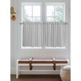 thumbnail image 7 of Half Window Curtain 36 Inches Long, Black Striped Window Treatment Curtain Drapes, Black White Stripes Farmhouse Small Tier Curtains for Bathroom Over Sink, 27.5"x36", 2 Panels, 7 of 7