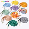 thumbnail image 2 of Handcrafted Dog Leash Multifunctional Double Head Braiding Dog Training Leash With Gold Accessories For Running 210cm*1.2cm, 2 of 5