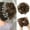 Light Brown, variant on TESOON Ponytail Extension Human Hair,Hair Toppers for Women Real Human Hair,Curly Extensions,Messy Bun Hair Piece