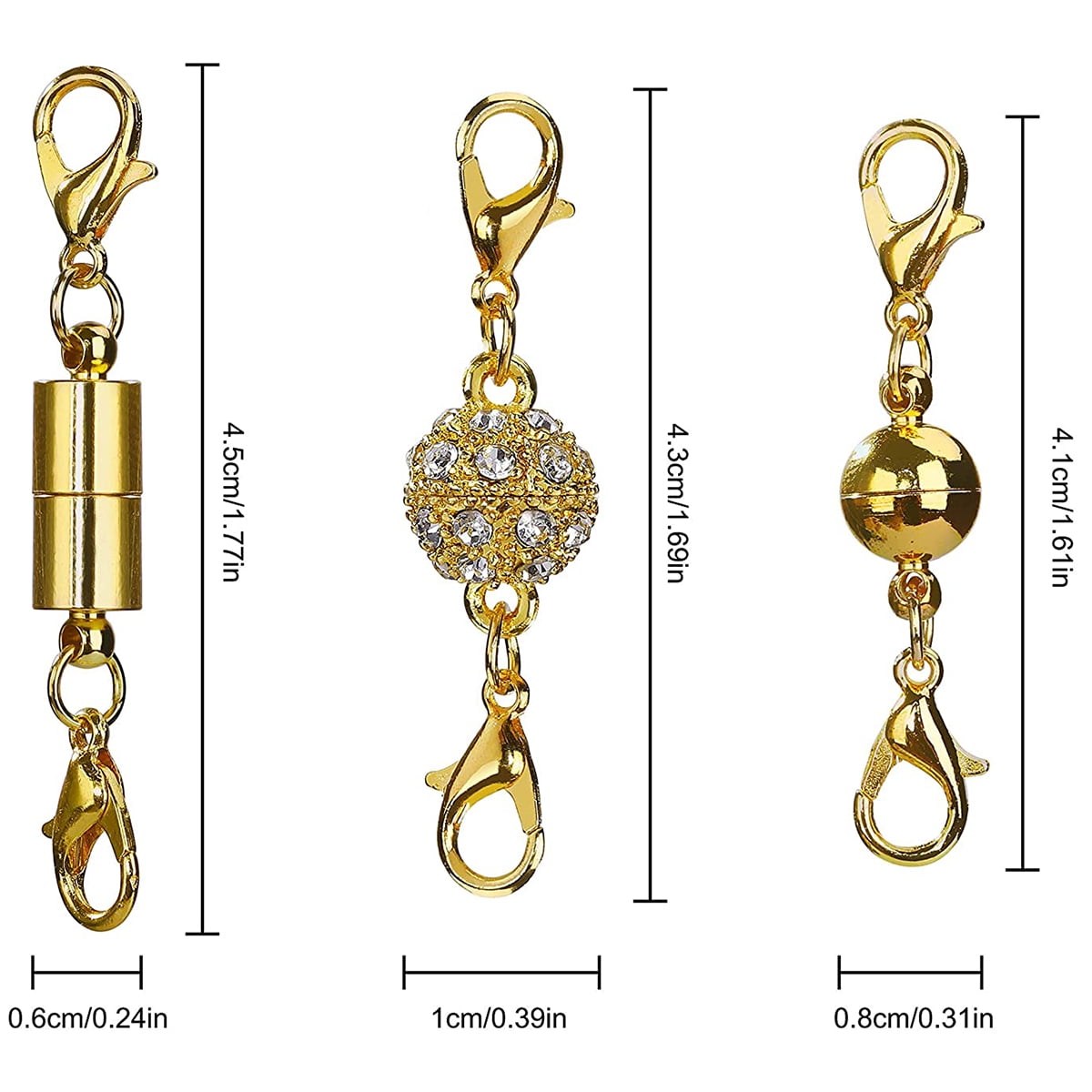 Fermoirs Double Rond Dorés - Lot De 2 Pour Colliers Bracelets DIY