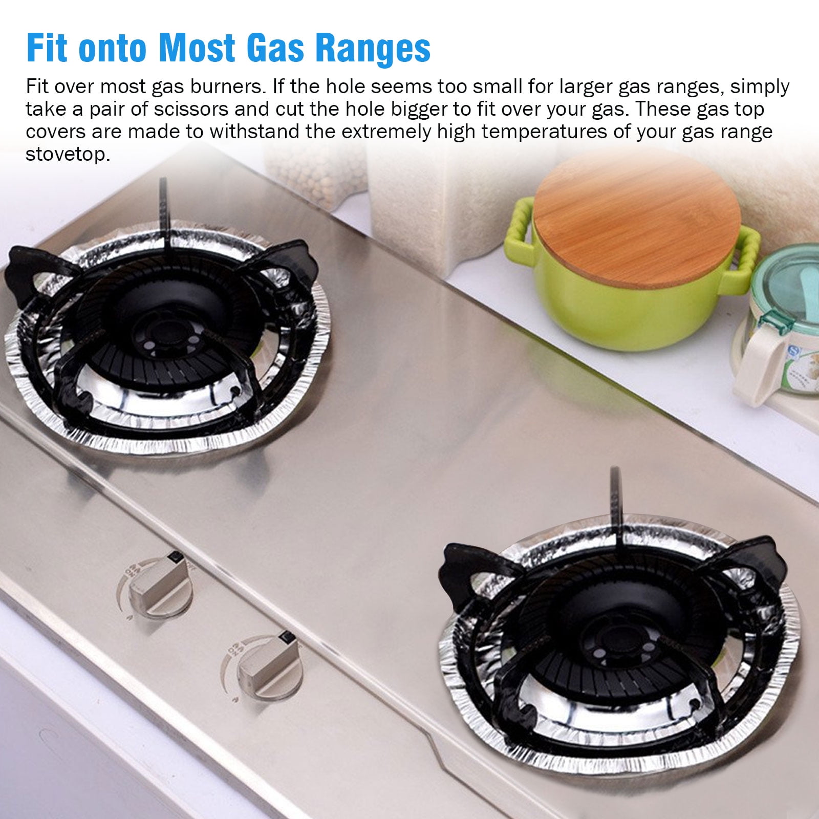 Disposable Aluminum Foil Square Stove Burner Covers \Gas Burner Liners 50 Pack Disposable Aluminum Foil Square Stove Burner Covers \Gas Burner Liners 50 Pack