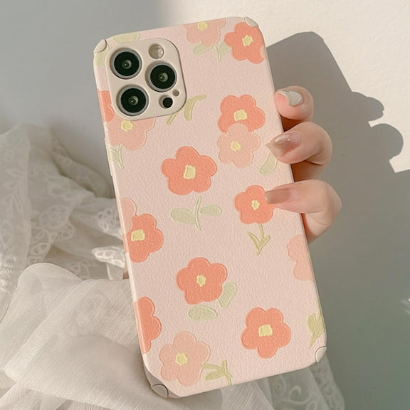 Compatible with iPhone 12 Pro Max Case,Cute Pink Tiny Floral Pattern Phone Case for Women Girls,Camera Lens Protection Bump,Soft TPU Anti-Bump Silicone Shockproof for iPhone 12 Pro Max-Pink
