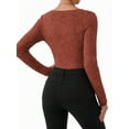 thumbnail image 3 of MOYIKO V Neck Long Sleeve Shirts for Women Fitted Thermal Undershirts Lightweight Trendy Tops, 3 of 7