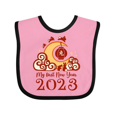 

Inktastic My Fist New Year 2023 Bunny Gift Baby Boy or Baby Girl Bib