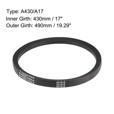 Uxcell B-45 V-Belt - 45 Inch Inner Length, B-Section Neoprene Drive Belt For Industrial & Automotive Use
