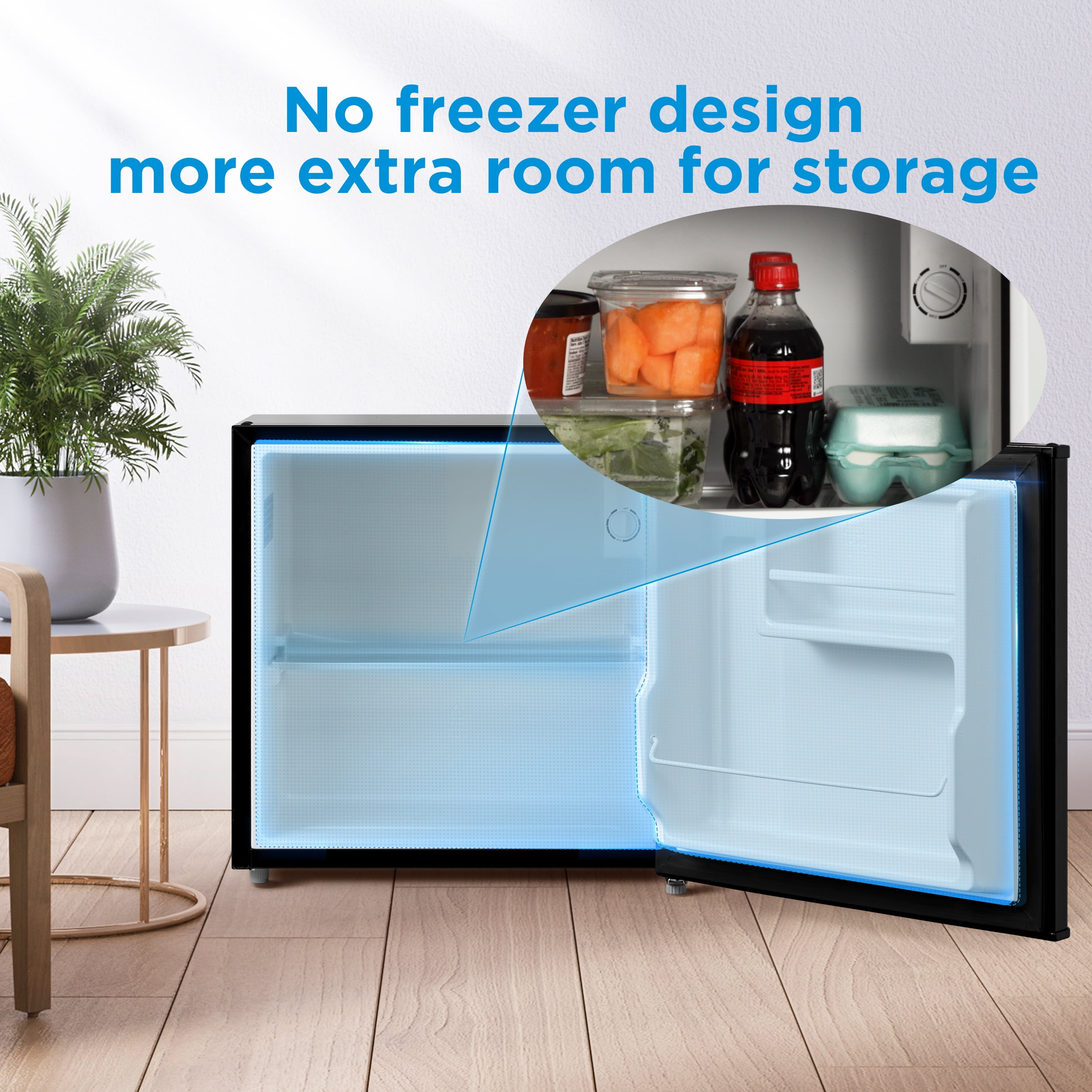 【MINI冷蔵庫】 Mainstays 1.7 Cu Ft Compact Mini Refrigerator, Black, Single Door