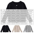 thumbnail image 4 of OJSFQUFP Kids Knit Cardigan Toddler Boys Girls Crew Neck Button Down Long Sleeve Knitted Sweater Jacket Fall Winter, 4 of 9