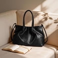 thumbnail image 6 of BadPiggies Women Satchel Handbags Top Handle Purse Medium Tote Bag Vegan Leather Shoulder Bag (Black), 6 of 9
