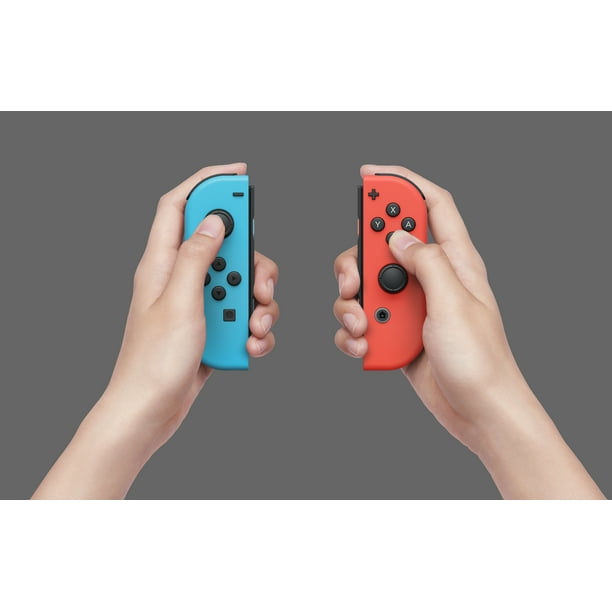 Open Box Nintendo Switch Console with Neon Blue & Red Joy-Con
