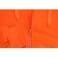 thumbnail image 3 of Men’s Neon High Visibility Sweater Pullover & Zipper Hoodie Fleece Sweatshirt (Neon Orange Zip Up, M), 3 of 3