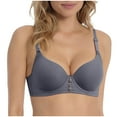 thumbnail image 3 of Oksale Push Up Underwire Bras for Women Sexy Deep Plunge Minimizer Bra High Supportive Adjustable Strap Breathable Bralettes Gray M, 3 of 9