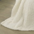 thumbnail image 4 of Mainstays, Modern Ivory Off-White, Polyester Sherpa Bed Blanket, Twin, 4 of 6