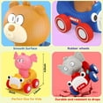 thumbnail image 4 of Press and Go Car Toys for Toddlers 1-3, Baby Animal Racing Cars, Infant Play Vehicle Set, Baby Push Go Friction Car Toys for 6-18 Months, 1 2 Year Old Boy Birthday Gift, 4 of 4