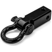 USA Shackle Hitch Receiver, Best Towing Accessories for Trucks & Jeeps, Connect Your Rhino Tow Strap for Vehicle Recovery to This 10,000 Lbs Capacity Reciever, Mounts to 2” Receivers!