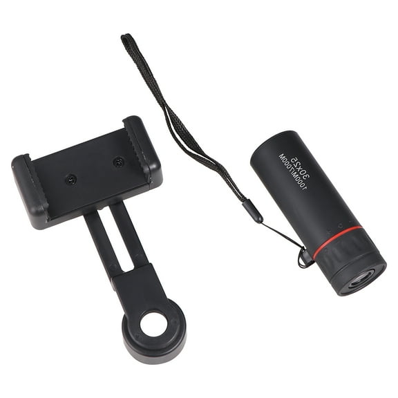 Raindrops 1 Set Outdoor Single-tube Telescope Night Vision Goggles Snooper Scope Birdwatching Black (1Pc 1Pc Mobile Phone Holder)