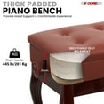 thumbnail image 6 of 5 Core Adjustable Piano Bench Thick 3.25" Solid Wood Keyboard Stool Heavy Duty Musician Chair, 6 of 11