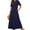 D1-Navy Blue, variant on Women's Summer Short Sleeve Maxi Dress with Pockets - Soft Casual Loose Long Boho Sundress for Beach & Vacation, Black Size L