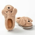 thumbnail image 5 of Vedolay Winter Boys Girls Slippers Flat Lightweight Plush Warm Cute Home Slippers Brown,23, 5 of 5