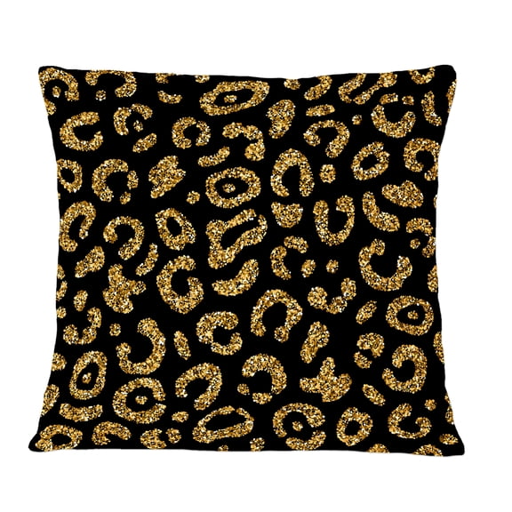 Designart Golden Leopard Fur' Mid-Century Modern Throw Pillow - 12x20