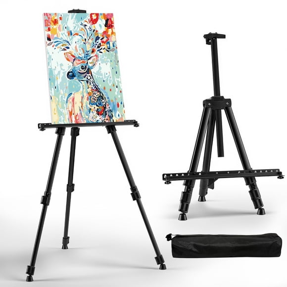Caballete de arte RRFTOK ajustable de aluminio plegable de 168 cm