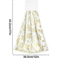 thumbnail image 3 of SKYSONIC 2 PCS Hanging Hand Towels Gold Foil Florals Hand Dry Towels for Kitchen & Bathroom,Hanging Towel Set with Hanging Loop, 12"x17", 3 of 6