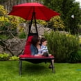 thumbnail image 6 of Vivere  Dream Lounger with Polyester Cushion and Umbrella - Cherry Red, 6 of 6