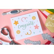 Sizzix Dies Common Greetings Thinlits Die Set by Letters by Shells, 12PK