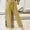 Yellow, variant on HUPOM Chino Pants For Women Pants Carpenter Low Waist Rise Long Flare-Leg Purple 2XL