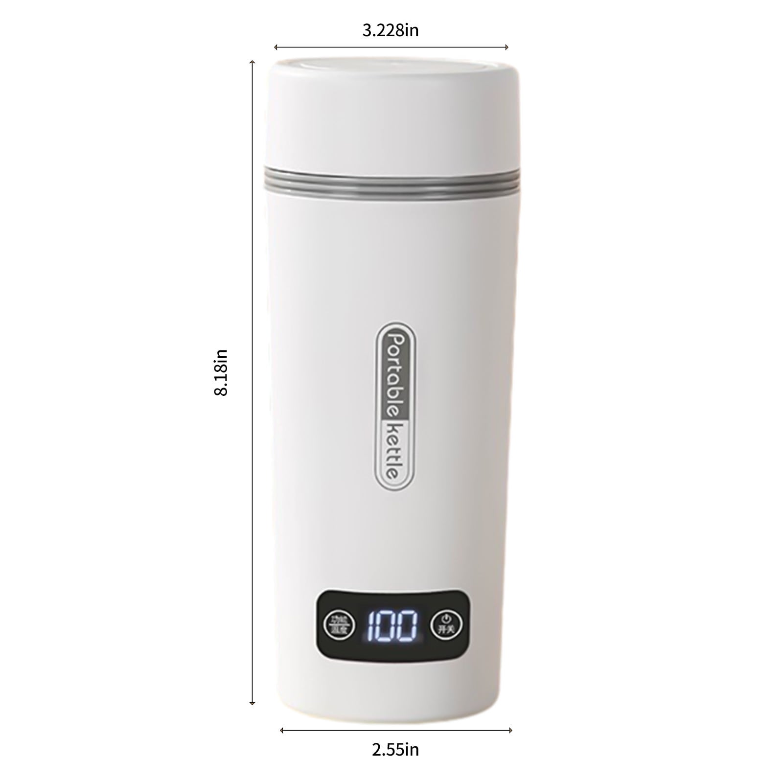 Travel Electric Kettle Portable Small Mini Tea Coffee Kettle Water Boiler, 350ml Water Heater With 4 Temperature Control,304 Stainless Steel