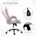 thumbnail image 4 of Velvet Office Chair with Button Tufted Back, Pink Desk Chair - Adjustable Height, Swivel Task Chair for Home Office & Study, 24" x 24", 4 of 7