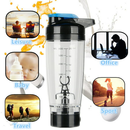 600ml Protein Shaker Cup Electric Cyclone Tornado Mixer Fitness Bottle Automatic Powder Coffee Mixer/ Shaker/Blender (not include