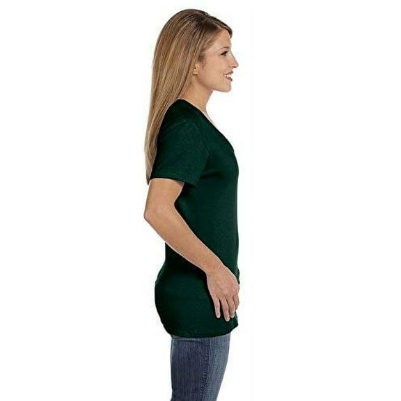 Hanes 4.5 oz Women's NANO-T V-Neck T-Shirt (Pack of 3) 3 Deep Forest