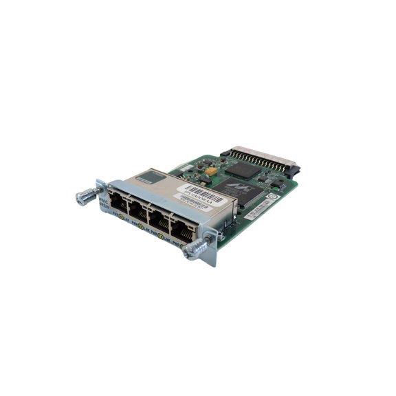 Pre-Owned Cisco HWIC-4ESW 4 Port EtherSwitch 10BASE-T/100BASE-TX Autosensing HWIC (Good)