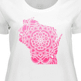thumbnail image 4 of Inktastic Wisconsin Silhouette Mandala Women's Plus Size T-Shirt, 4 of 5