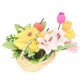 thumbnail image 1 of Miniature Flower Fruit Basket Exquisite Craftsmanship Small Portable Long Lasting Color 1:12 Scale Flower Fruit Basket, 1 of 4