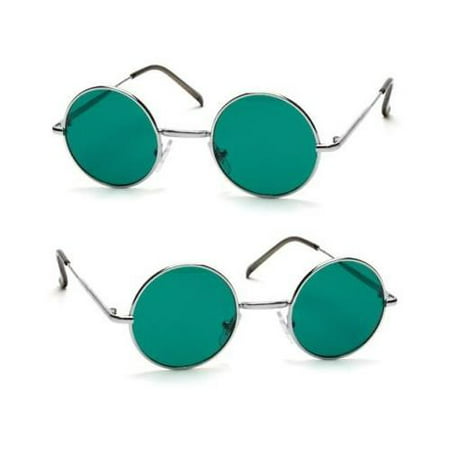 John Lennon Style Vintage Classic Circle Round Sunglasses Men Women Color (Best Green Circle Lenses)