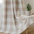 thumbnail image 5 of DriftAway Buffalo Check Woven Plaid Pattern Lined Blackout Thermal Insulated Window Curtain Grommet, 2 Panels, 52" x 96", Taupe, 5 of 8