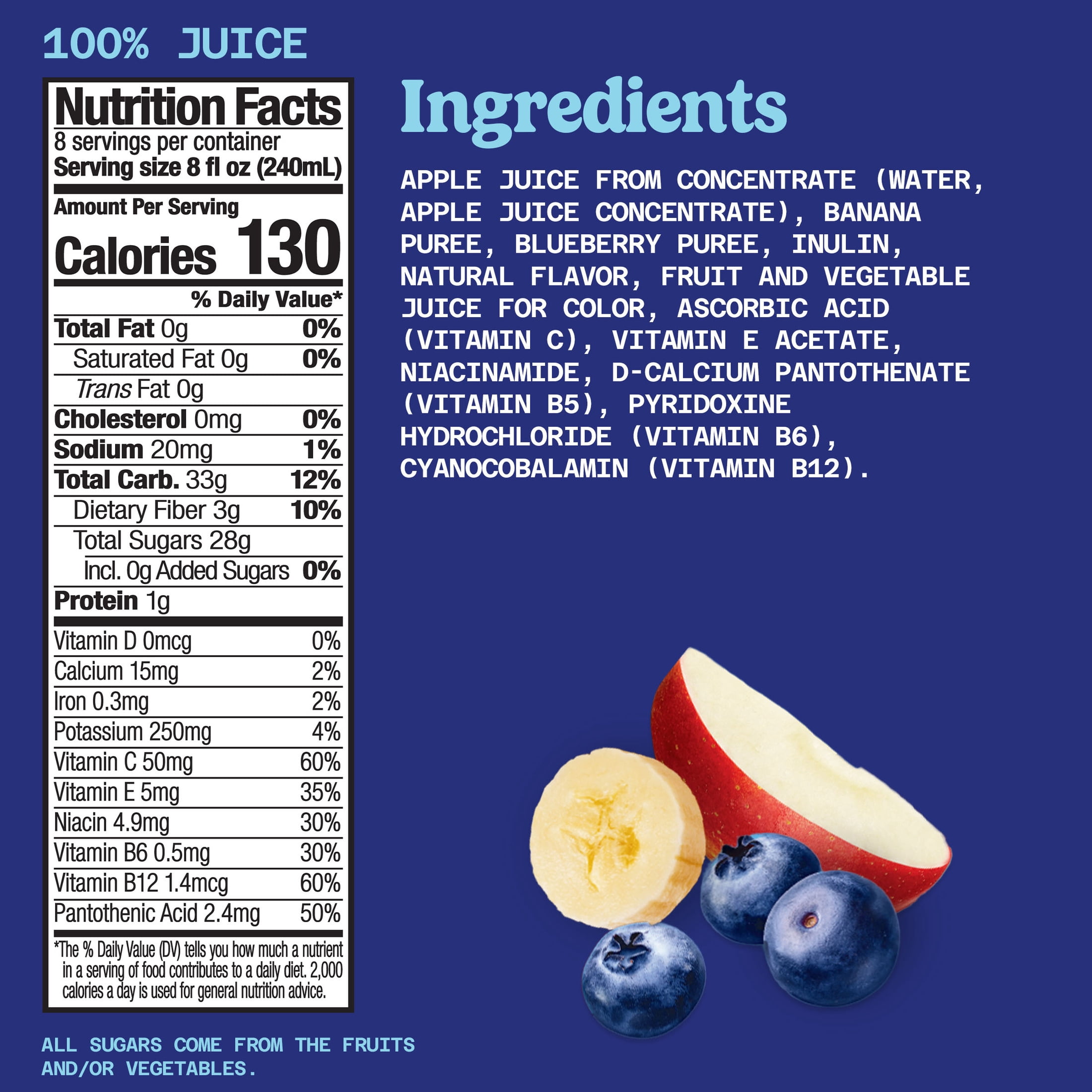 Naked Boosted Smoothie Blue Machine, 64 fl oz Bottle