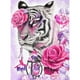 thumbnail image 1 of Diamond Drill Tiger Flower 5D Kits de pintura de bricolaje Decoración de pared redonda completa (B5482) FLhrweasw Nuevo, 1 of 9