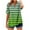 Green, variant on Ruimatai Women's T-Shirt V-Neck Striped Color Gradient Button Front Loose Fit Casual Summer Top