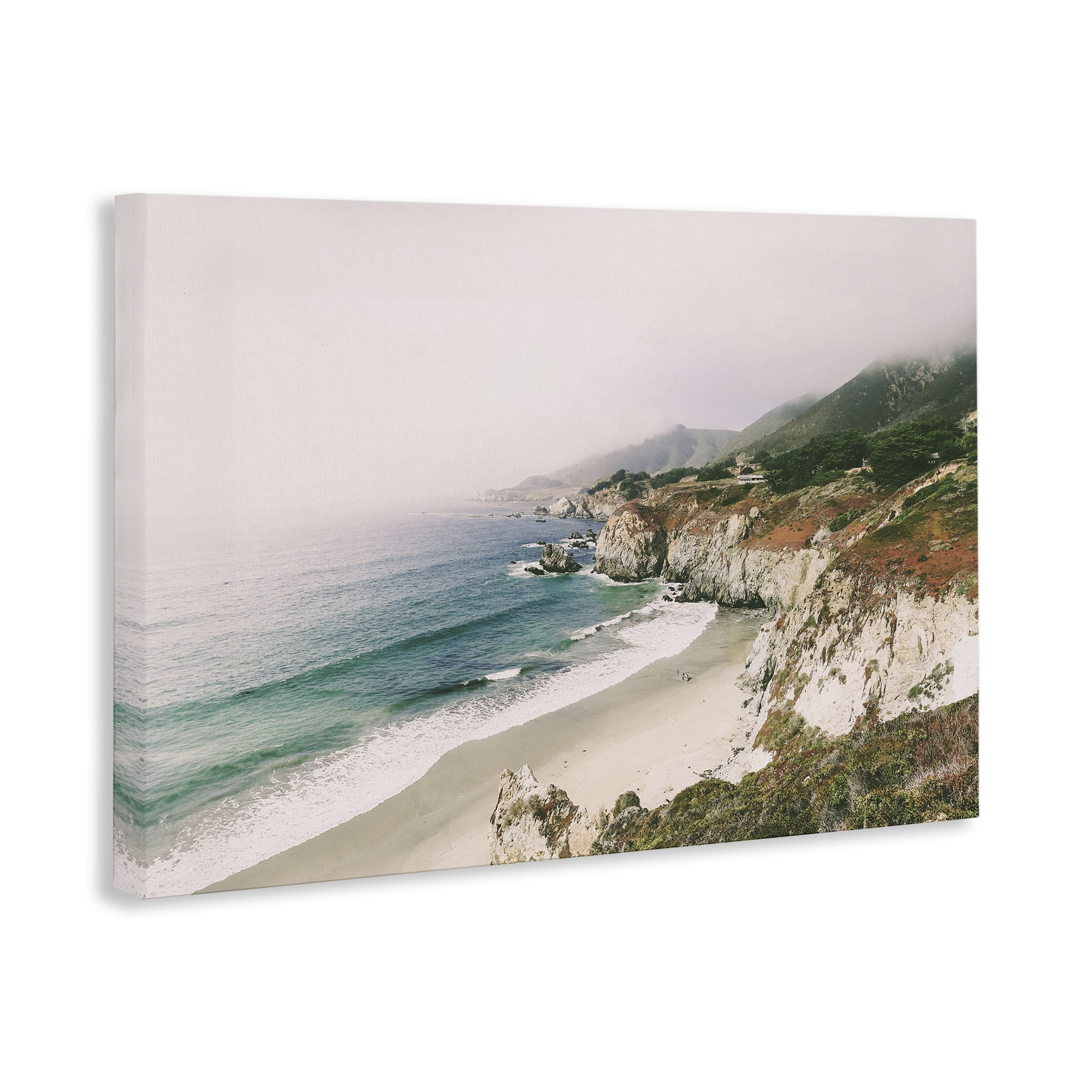 Stupell Industries Big Sur Coast View Landscape & Nature Photography Wrapped Canvas Art Print Wall Art, 24 x 16