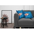 thumbnail image 3 of Ambesonne Summer Throw Pillow Cover 2 Pack, Clear Swimming Pool, 20", Blue Orange White, 3 of 5