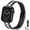 Black Silver, variant on WFEAGL Thin Band Apple Watch Stainless Steel Metal Replacement Adjustable 38mm 40mm 41mm